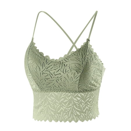 

Dqueduo Wirefree Bras for Women Plus Size Lace Bra Wirefreee Extra-Elastic Bra Active Yoga Sports Bras Summer Savings Clearance