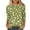 Army Green#02, variant on Sokhug Womens 3/4 Length Sleeve Tops Crew Neck Basic Tees Shirts Casual Loose Fit Floral Graphic Blouses