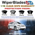 thumbnail image 2 of 2010 Toyota Venza Beam Wiper Blades Wipers w/1yr Warranty (Set of 3) w/Rear Wiper (WiperBladesUSA), 2 of 5