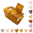 thumbnail image 2 of French Hair Claw Clip Small Solid Color Rectangle Hair Clamp Geometric Hair Claw, 2 of 10