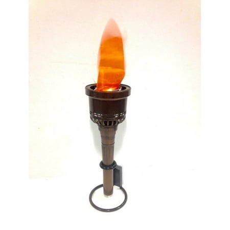 Lightahead® Artifical Flame Light fire effect Mini Hand Tikki Torch Lamp Mashal Halloween Decor Prop Costume Decoration Battery Torch