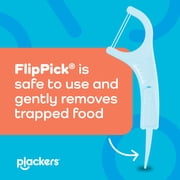 Plackers® Twin Line® Floss Picks with Tuffloss® Fiber & FlipPick®, Intense Mint, Double-Line Flosser for Effective Plaque Removal, 75 Count