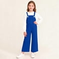 thumbnail image 2 of Ruyang Girls Casual Jumpsuit Sleeveless Spaghetti Strap Romper Long Pants with Pockets Loose 1-Piece Overalls Kids Travel Jumpsuits, 2 of 9
