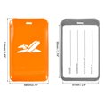 thumbnail image 2 of Unique Bargains Luggage Tag PVC Holders Baggage Label Identifier with Straps Orange 2 Pack, 2 of 8
