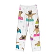 thumbnail image 4 of Daiia Yoga Dogs Poses Men's Sleep Pant with Pockets and Drawstring,Pajama Pants-Medium, 4 of 9