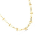 thumbnail image 4 of JewelStop 14K Yellow Gold Diamond Cut/Textured Finish Jax Bead Chain Necklace with Lobster Clasp - 18", 4 of 6