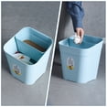 thumbnail image 3 of OULII 1Set Decorative Recycling Bin Plastic Sky-Blue Slim Design for Office Trash Bin Daily Use, 3 of 7