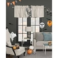 thumbnail image 3 of Halloween Valances for Windows Skeleton Couple Window Curtain Rod Pocket Skull Holiday Window Treatment Decor Valances for Kitchen Living Room Bedroom 42x12in, 3 of 7