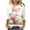 #0004-Multicolor, variant on Womens Tops 3/4 Sleeve Crewneck Easter Print Spring Holiday Gatherings Casual Tees Blouses Tunics Gift
