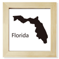 thumbnail image 1 of Florida Latina usa mapa silueta Pantalla de escritorio de pared de fotograma cuadrado, 1 of 4