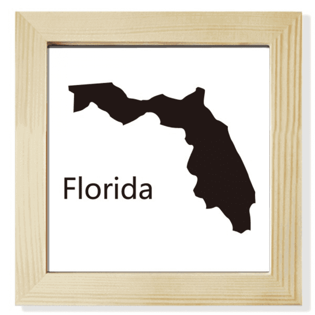 Florida Latina usa mapa silueta Pantalla de escritorio de pared de fotograma cuadrado