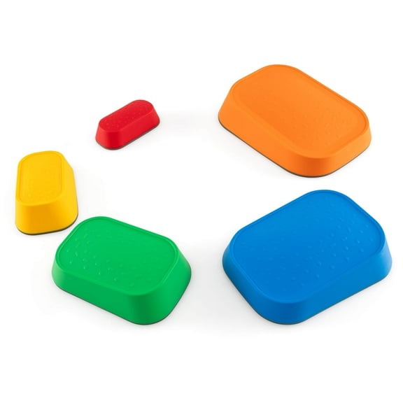 Costway 5 Pcs Balance Stepping Stones for Kids with Non-Slip Surface and Edging
