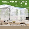 thumbnail image 4 of Metal Privacy Screen, 6FT Outdoor Privacy Screen, Freestanding Privacy Screen with Stable Base, Outdoor Privacy Fence for Patio, Garden, Balcony and Backyard, 4 of 7