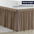 thumbnail image 6 of Dorm Bed Skirt Twin XL 38" Drop, College Dorm Room Bed Skirts Easy to Put On Twin XL Size Dust Ruffle Dorm Sized Bed Skirts, 600TC Egyptian Cotton Bed Skirt, (Taupe, Twin-XL - 38" Drop), 6 of 6