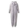 thumbnail image 5 of LIJCC Kid Girls Fleece Lined Onesies Pajamas Warm Zip Up Hooded Fuzzy Sherpa One Piece Onesie Winter Romper Flannel Loungewear Sleepwear, 5 of 6