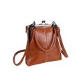 thumbnail image 2 of Gustave Vintage Kiss Lock Crossbody Bag for Women PU Leather Top Handle Clutch Evening Purse Handbag Shoulder Bag, 2 of 9
