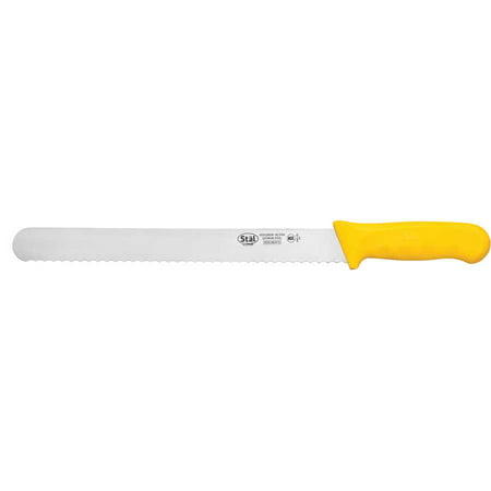 Winco KWP-121Y, 12-Inch Stal High Carbon Steel Bread Knife, Polypropylene Handle, Yellow,