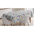 thumbnail image 1 of Ambesonne Feather Tablecloth Rectangular Table Cover, Aztec Culture Motifs, 60"x84", Multicolor, 1 of 3