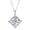 Pink, variant on Mystical Birthstone Knot Necklace with Cubic Zirconia Sparkling Wiccan Witchcraft Pendant Jewelry for Women Wife Mom Birthday Anniversary Holiday Gift
