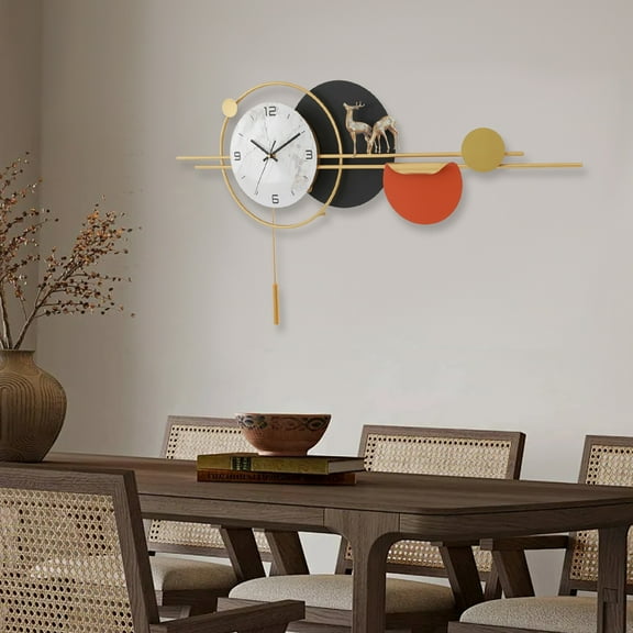 90*50cm Large Wall Clocks for Living Room Decorative, Modern Silent Wall Clock for Living Rooms, Bedrooms, Sitting Rooms