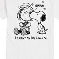 thumbnail image 3 of Peanuts - At Least My Dog Loves Me Short Sleeve Graphic T-Shirt, 3 of 6