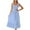 Blue, variant on Dezsed Women's 2025 Summer Boho Dresses Spaghetti Strap Square Neck Solid Color Ruffle A Line Beach Long Maxi Dress Sky Blue 2XL