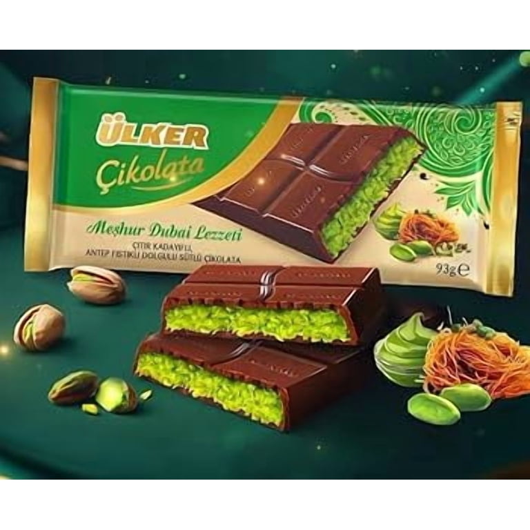 Ulker Dubai Chocolate 93g, Unique Dubai-Inspired Flavors, Rich and