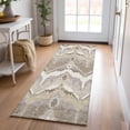 thumbnail image 3 of Addison Rugs Machine Washable Indoor/ Outdoor Chantille Boho Ikat Rug Beige - 2'3" x 7'6", 3 of 5