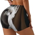 thumbnail image 2 of Fotbe Dog Wrapped in Towel 1 Seamless Shorts, Womens Workout Shorts High Waist Stretch Booty Short for Gym/Yoga/Running/Biking-Small, 2 of 9
