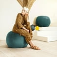 thumbnail image 2 of Pouf Plump en velours essence moelleux – Pouf rond surdimensionné avec revêtement en velours ultra-doux et rembourrage en billes de polystyrène pour salon, chambre ou bureau, 2 of 6