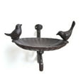 lanema Cast Iron Bird Bath Metal Bracket Easy to Attach Feeding Bowl