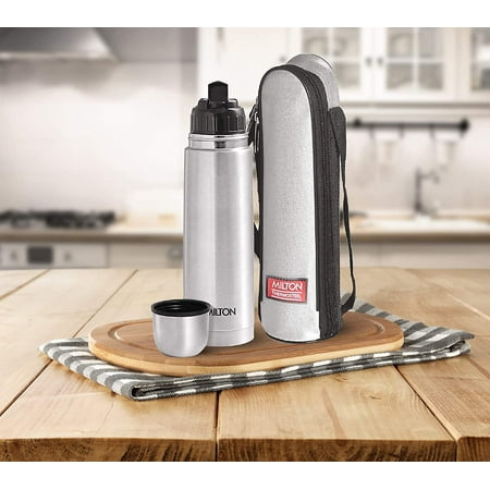 Milton Thermosteel Flip Lid Flask 1000 Milliliters Silver Materia Type Stainless Steel No Of Pieces 1 Capacity 1000 Ml Colour Silver By Visit The Milton Store Walmart Com Walmart Com