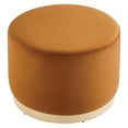 thumbnail image 3 of Modway Tilden Large 23" Round Performance Velvet Upholstered Ottoman in Rust Natural, 3 of 8