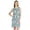 Teal Blue, variant on Moomaya Summer Beach Wear Short Dress For Womens Printed Sleeveless Tie-Up Midi Dress