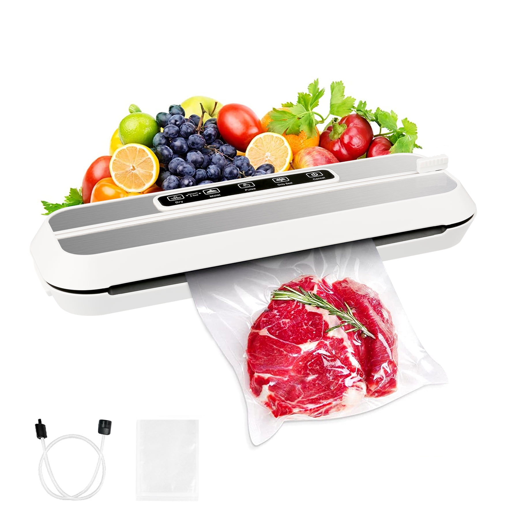 Vacuum sealers, Food Sealer Vacuum Sealer Machine with Bag Cutter and