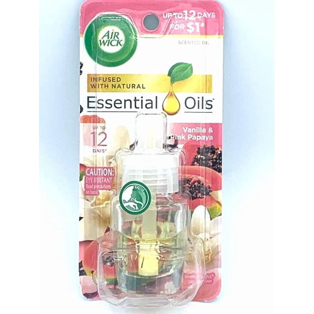 Recambio de aceite perfumado para enchufe Air Wick Vainilla y Papaya Rosa
