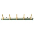 thumbnail image 1 of 1 Piece Coat Rack, Bamboo Wall Mounted Coat Rack with 5 Hooks for Coats Jackets(61*5.5*8cm,Green), 1 of 4