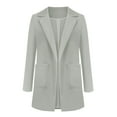thumbnail image 3 of Femmes Workoffice Suit Solid Color Mode Blazer Veste à Simple Poitrine Tempérament Veste Extensible Tunique Confortable Cardigan Bouton vers le Bas Élégant Outwear, 3 of 5