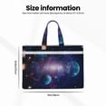 thumbnail image 3 of Salouo Planets Stars And Galaxies1 for Canvas Tote File Bag, Tote Bag With Zipper Business Briefcase Document Bag with Handle A4 File Organizer Laptop Bag for Travel & Work, 3 of 8