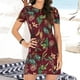 thumbnail image 2 of Vestido ajustado de manga corta con estampado de pétalos a la moda de verano para mujer Fridja  bnh488, 2 of 5