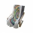 thumbnail image 4 of Rainbow Soft Flannel Fleece Throw Blanket, Spiral Rosette Pattern with Wavy Stripes Abstract Contemporary Design, Cozy Plush for Indoor and Outdoor Use, 50" x 70", Multicolor, by Ambesonne, 4 of 6