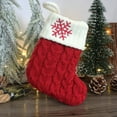 thumbnail image 2 of Douhoow Christmas Sock, Red Snowflake Alphabet Letters Knitting Stocking Xmas Tree Pendant, 2 of 6