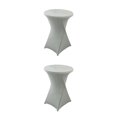 thumbnail image 4 of relayinert Versatile Elastic Cocktail Table Set Fitting For Any Occasion Hotel Wedding Party Table Cover silver 2Set, 4 of 6