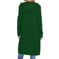 thumbnail image 4 of Guieoi Casual Long Sweatshirts for Women Plus Size Zipper Front Women's Trendy Solid Color Long Sleeve Hooded Jackets with Pockets Green Black*Friday/Cyber*Monday, 4 of 4