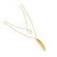thumbnail image 5 of Collar de Cadena Qarigey con Hojas Gargantilla Multicapa Oro, 5 of 6