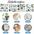 thumbnail image 4 of 12 hojas de transferencias de invierno para manualidades, pegatinas de acuarela de animales del bosque, estilo artístico, calcomanías de PVC para frotar., 4 of 9