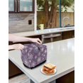 thumbnail image 3 of Purple Snowflake Christmas Small Toaster Cover 2 Slice, Kitchen Appliance Covers, Xmas Snowflake Winter Toaster Oven Cover with Loop, Bread Machine Cover Polyester Dust Cover Protection, 3 of 4