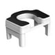 thumbnail image 2 of Taburete de inodoro antideslizante compacto para baño, silla de inodoro en cuclillas, asiento de inodoro elevado 185 cm negro blanco, 2 of 9