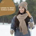 thumbnail image 2 of REDESS Women's Winter Beanie Hat, Scarf & Glove Sets for Women and Men-Brown, 2 of 7