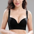 thumbnail image 2 of Qwertyu Womens Bras Padded Bra Push-Up T-Shirt Bra Complexion Black 42CDF, 2 of 7